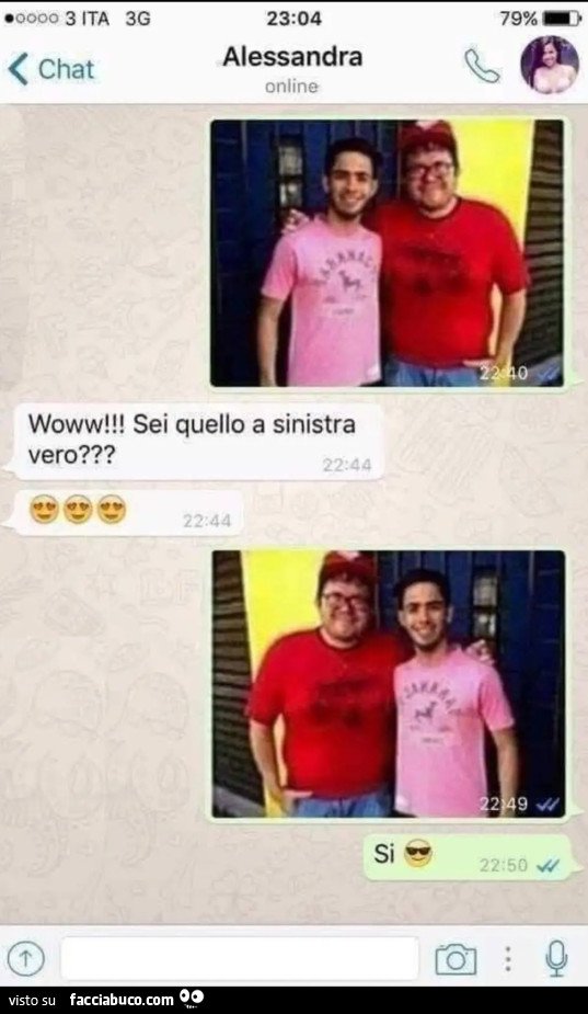 Chat wow sei quello di sinistra vero sì