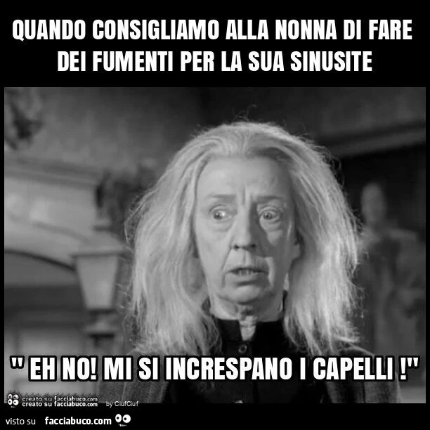 Quando consigliamo alla nonna di fare dei fumenti per la sua sinusite