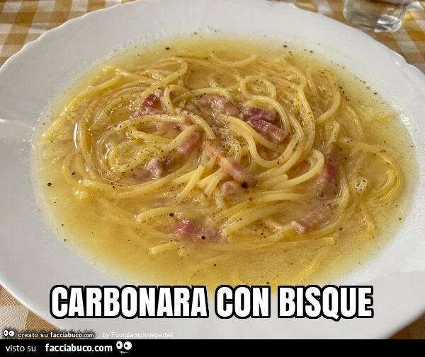 Carbonara con bisque