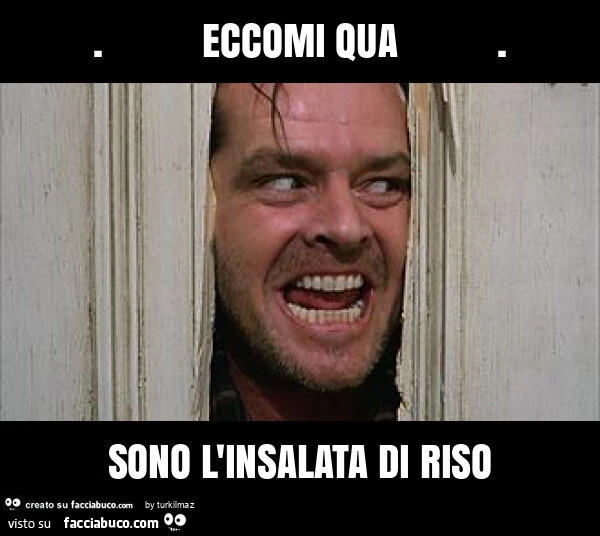 Eccomi qua. Sono l'insalata di riso