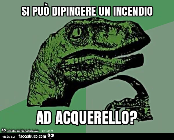 Si può dipingere un incendio ad acquerello?