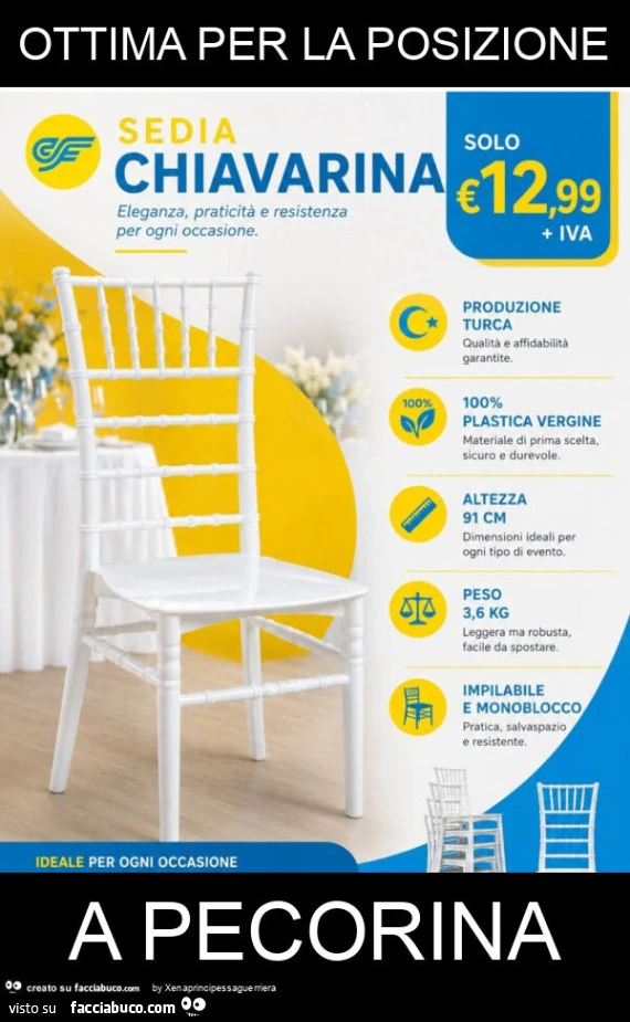 Ottima per la posizione a pecorina