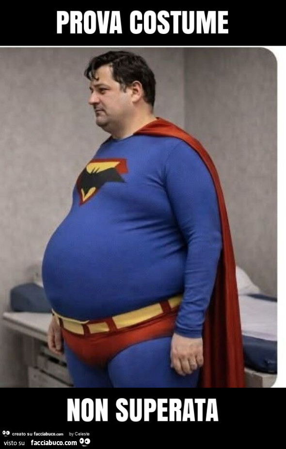 Prova costume non superata