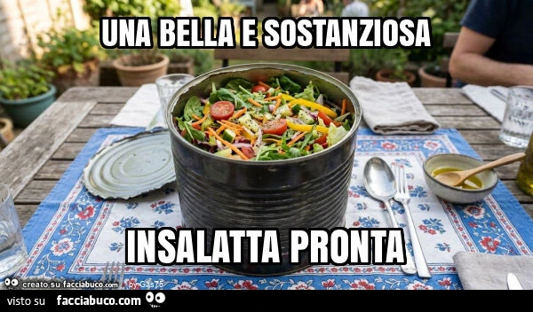 Una bella e sostanziosa insalatta pronta