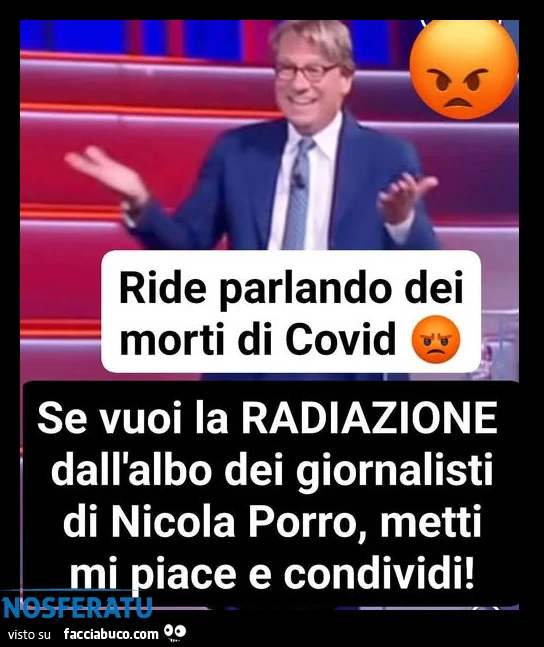 Ride parlando dei morti Covid