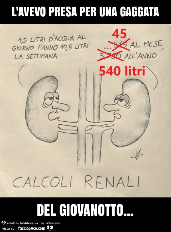 L'avevo presa per una gaggata del giovanotto