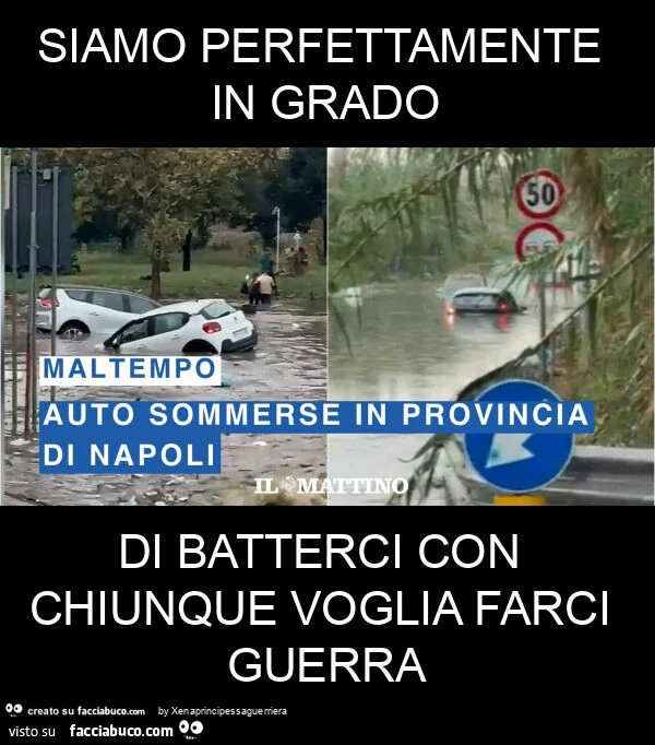Siamo perfettamente in grado di batterci con chiunque voglia farci guerra