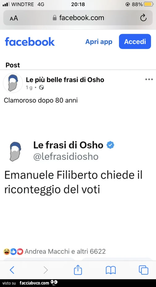 Emanuele filiberto chiede il riconteggio del voti