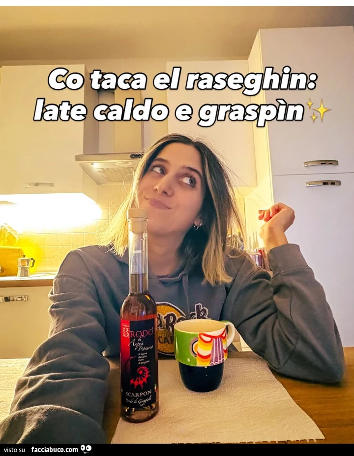 Latte e grappa