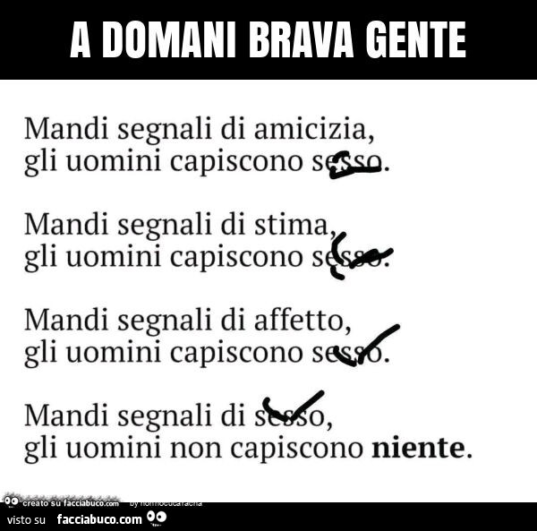 A domani brava gente