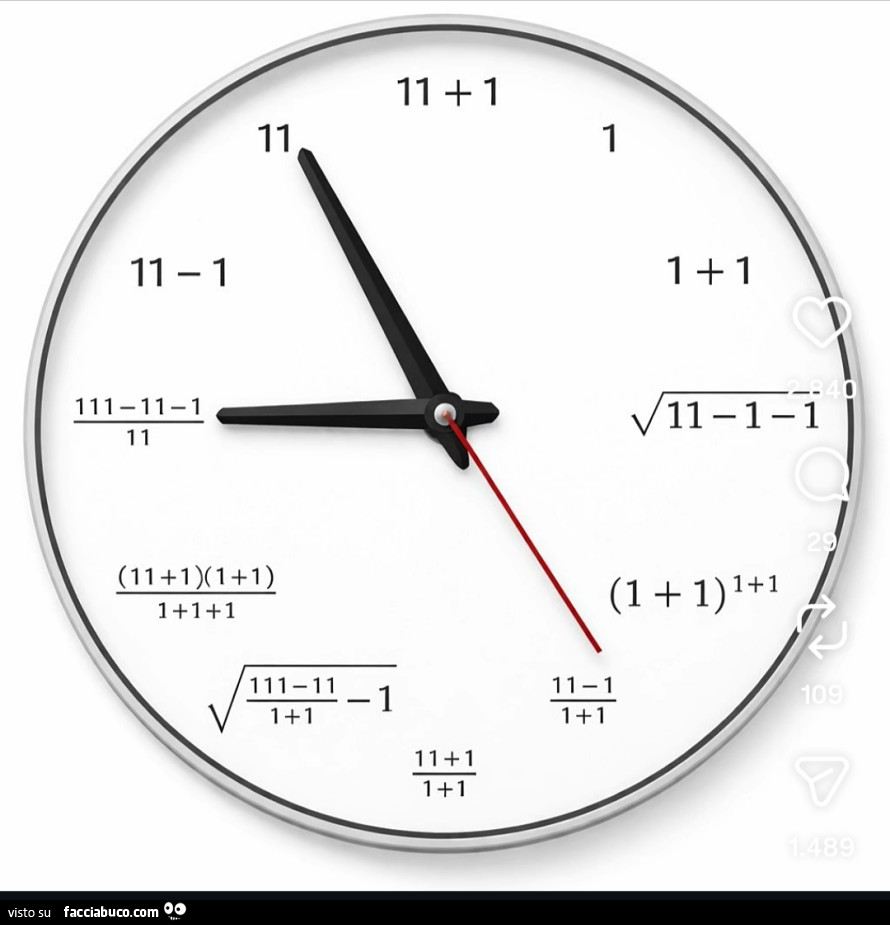 Orologio matematico