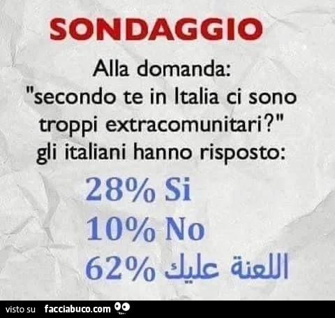 Sondaggio sugli immigrati