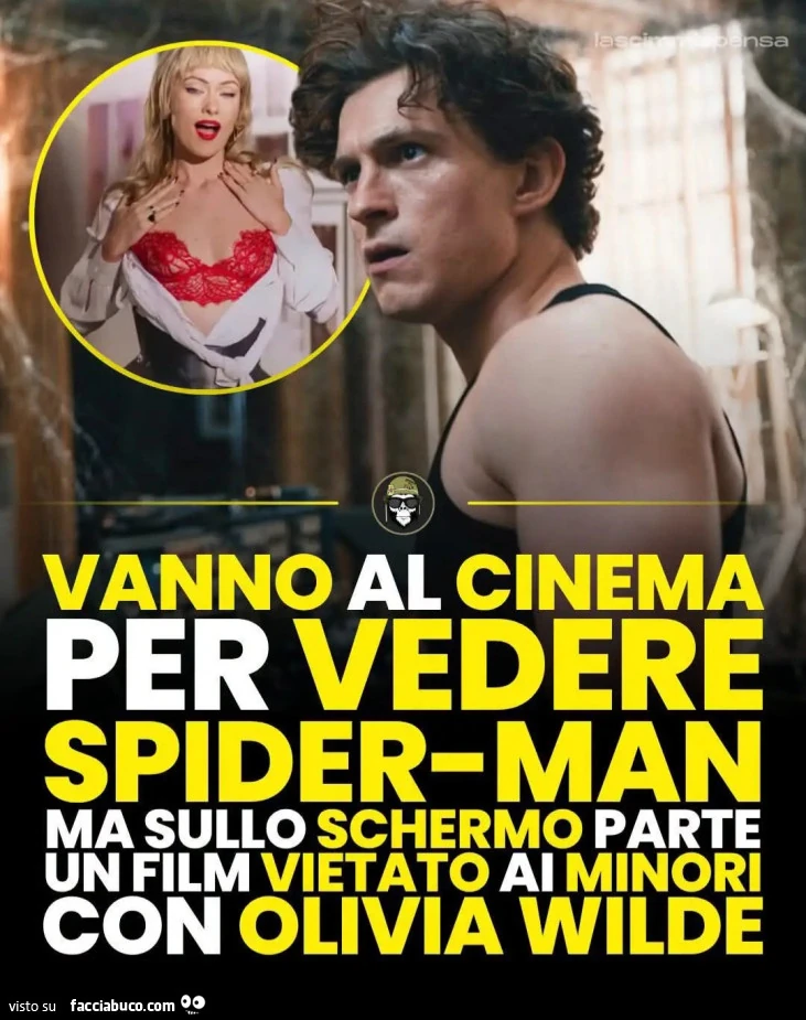 VANNO AL CINEMA PER VEDERE SPIDER-MAN MA SULLO SCHERMO PARTE UN FILM VIETATO AI MINORI CON OLIVIA WILDE