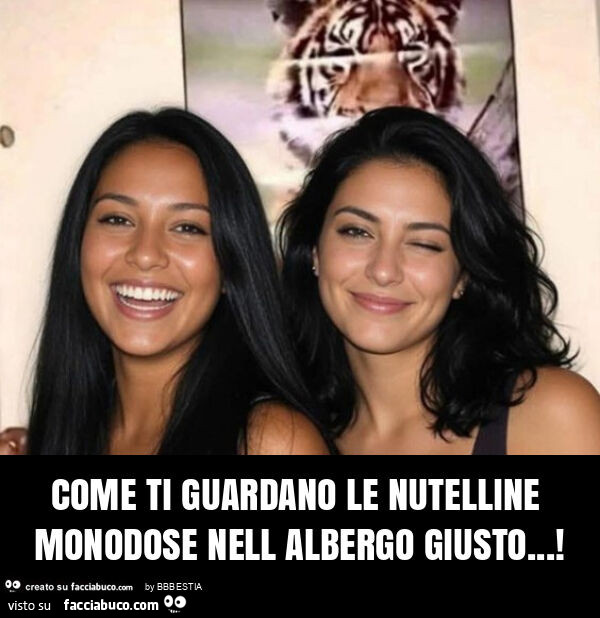 Come ti guardano le nutelline monodose nell albergo giusto
