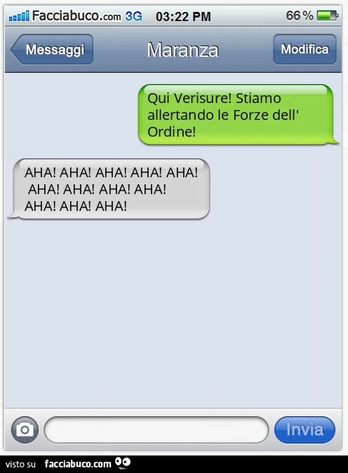 Qui Verisure! Stiamo allertando le Forze dell'Ordine! AHA! AHA! AHA! AHA! AHA! AHA! AHA! AHA! AHA! AHA! AHA! AHA