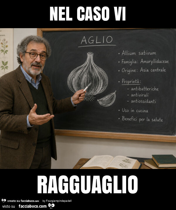 Nel caso vi ragguaglio
