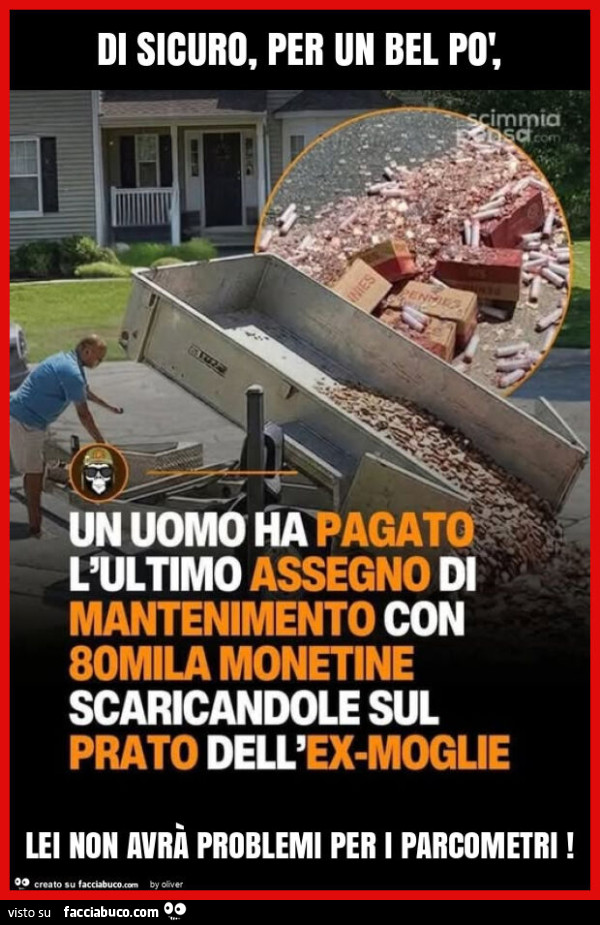 Di sicuro, per un bel po', lei non avrà problemi per i parcometri