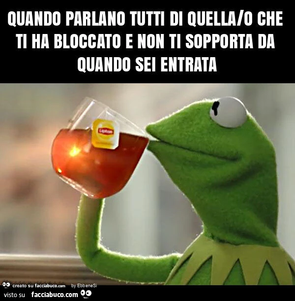 Quando parlano tutti di quella/o che ti ha bloccato e non ti sopporta da quando sei entrata