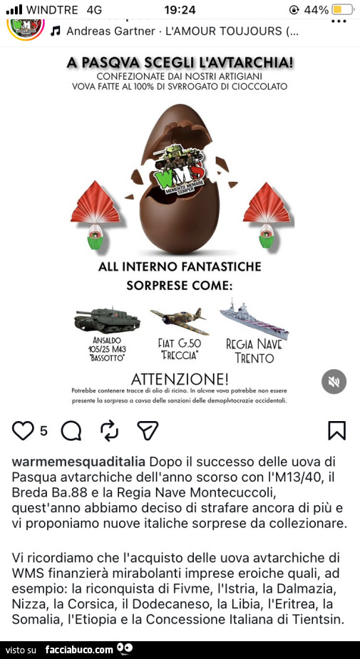 A pasqua scegli l'avtarchia