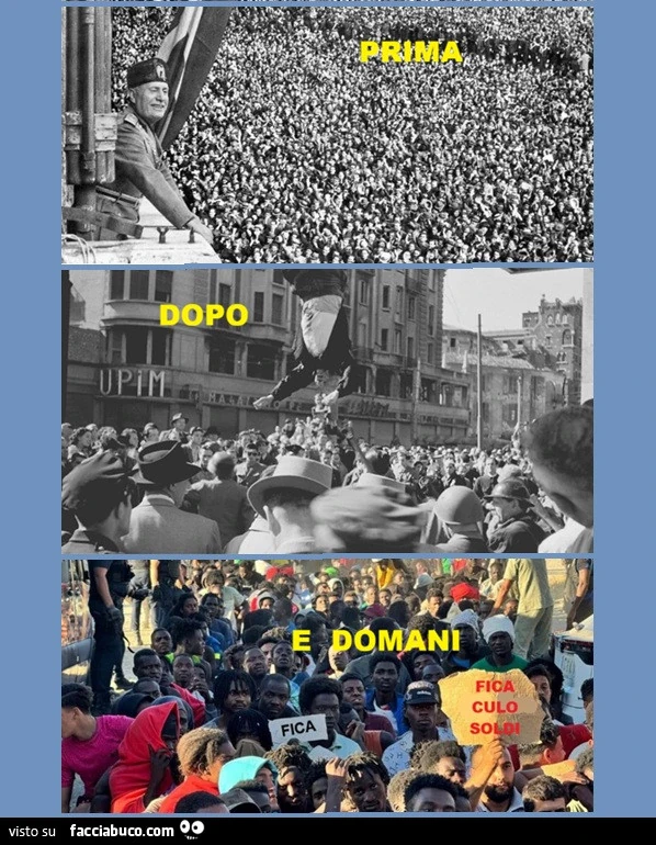 Dal Fascismo all'Immigrazione incontrollata dell'Europa