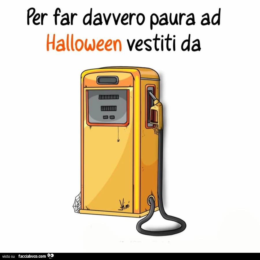 Per far davvero paura ad halloween vestiti da pompa della benzina