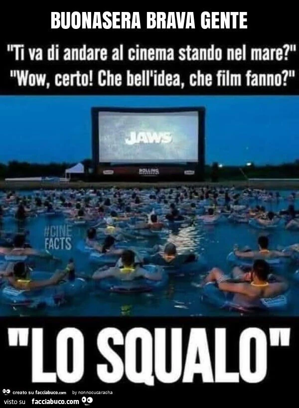 Buonasera brava gente