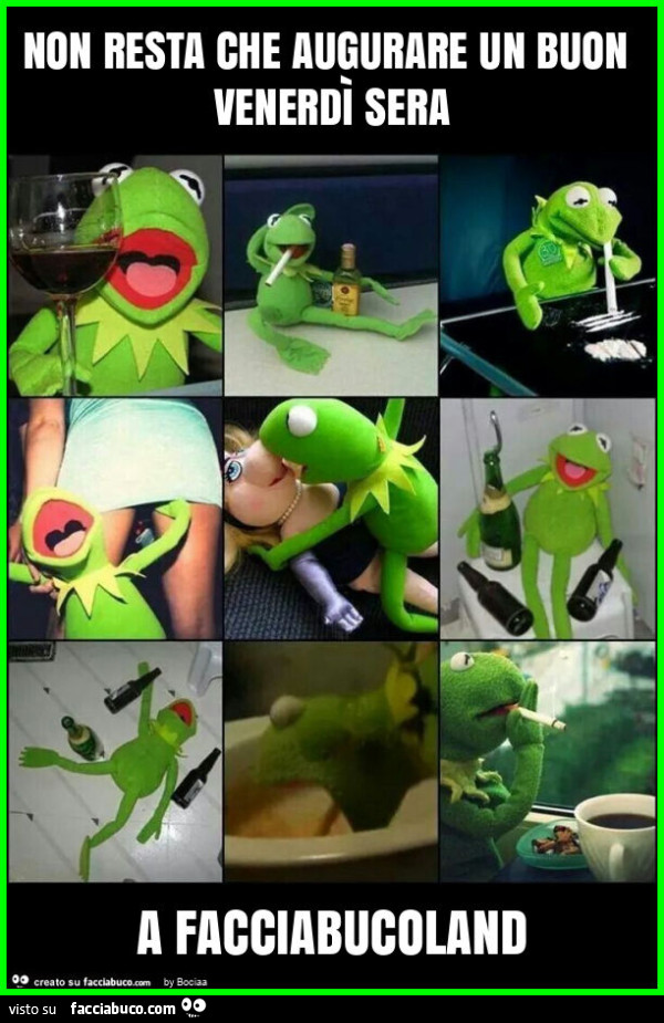 Non resta che augurare un buon venerdì sera a facciabucoland