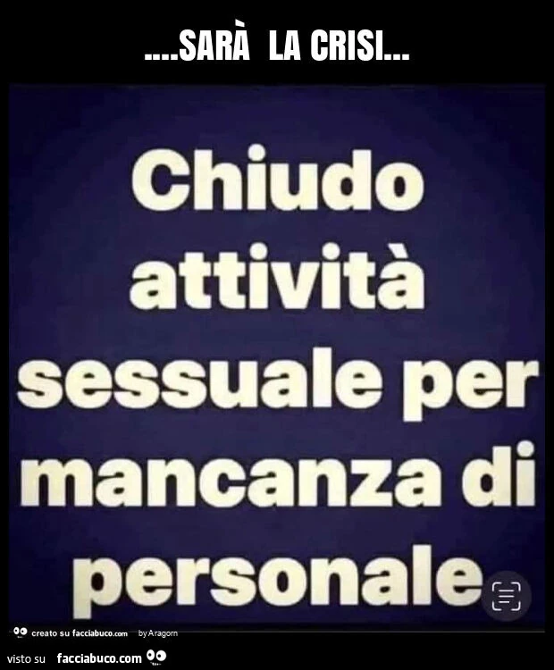 Sarร la crisi