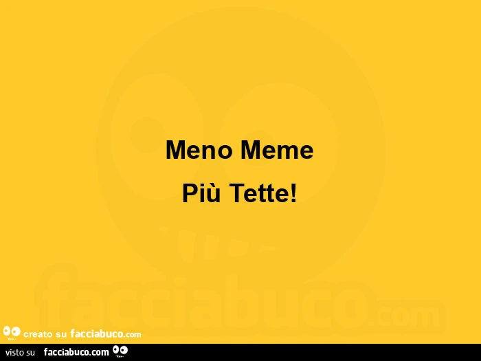 Meno meme più tette
