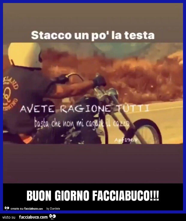 Buon giorno facciabuco