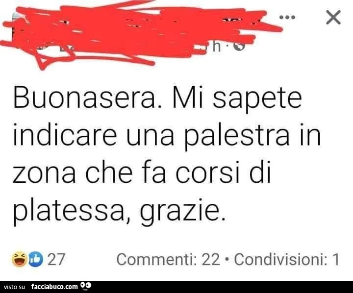 Buonasera. Mi sapete indicare una palestra in zona che fa corsi di platessa, grazie