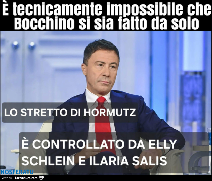 È tecnicamente impossibile che Bocchino si sia fatto da solo