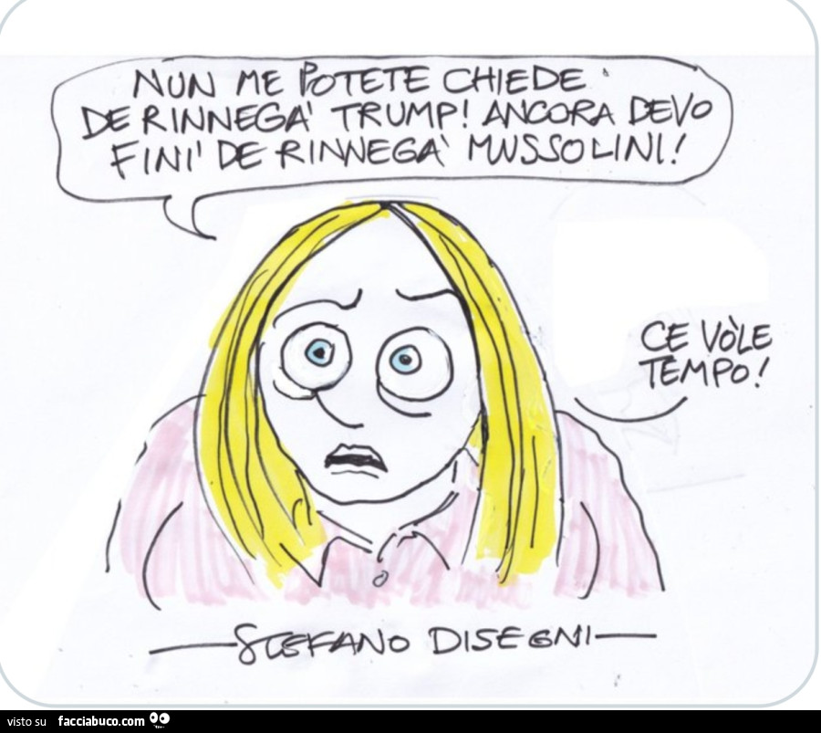 Nun me potete chiede de rinnegà Trump