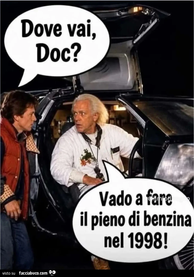 Dove vai doc vado a fare il pieno di benzina nel 1998