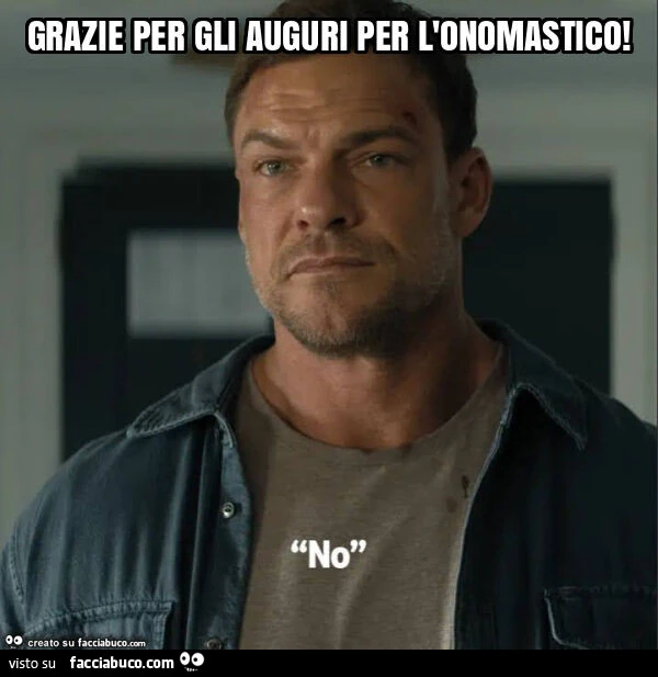 Grazie per gli auguri per l'onomastico