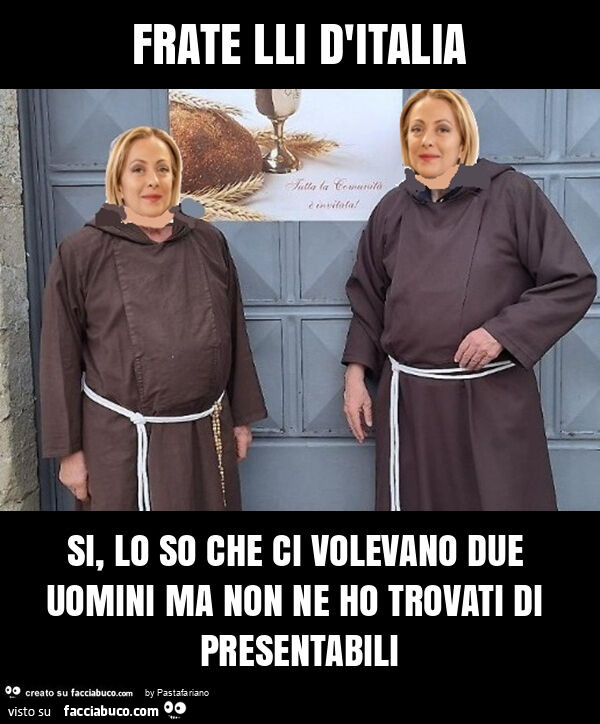 Frate lli d'italia si, lo so che ci volevano due uomini ma non ne ho trovati di presentabili