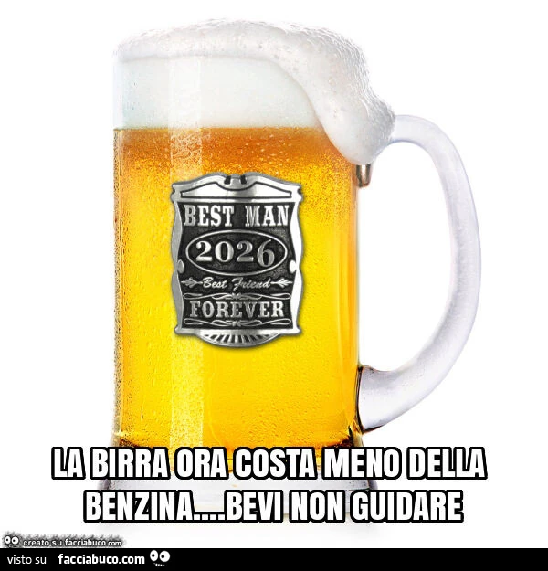 La birra ora costa meno della benzina&hellip; bevi non guidare
