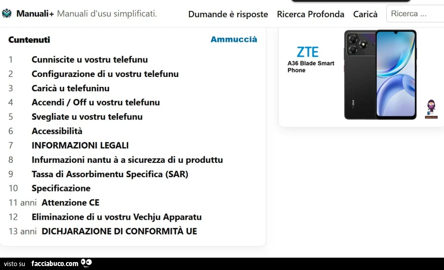 Cunniscite u vostru telefunu
