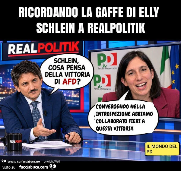 Ricordando la gaffe di elly schlein a realpolitik