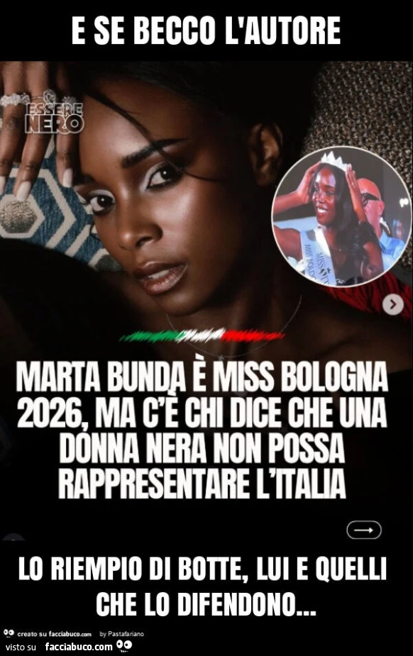 E se becco l'autore lo riempio di botte, lui e quelli che lo difendono