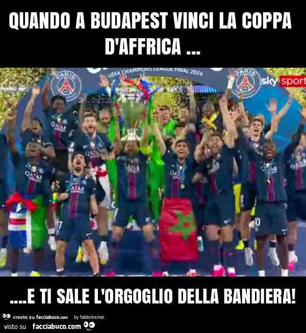 Quando a budapest vinci la coppa d'affrica&hellip; e ti sale l'orgoglio della bandiera