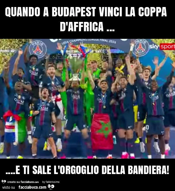 Quando a budapest vinci la coppa d'affrica&hellip; e ti sale l'orgoglio della bandiera