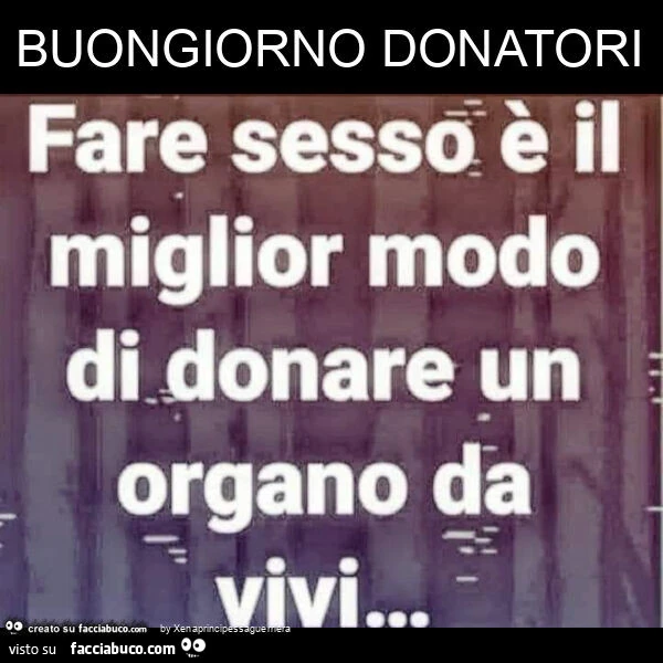 Buongiorno donatori