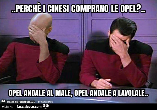 Perchรจ i cinesi comprano le opel? . Opel andale al male, opel andale a lavolale