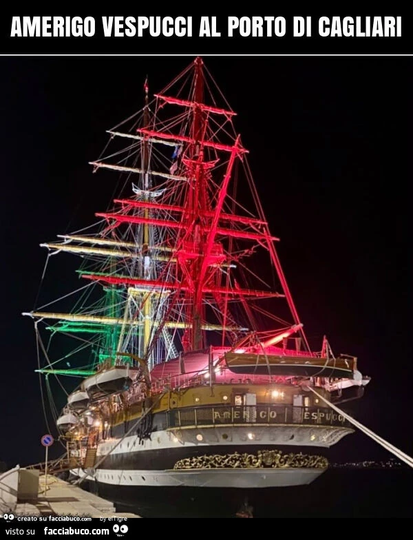 Amerigo vespucci al porto di cagliari