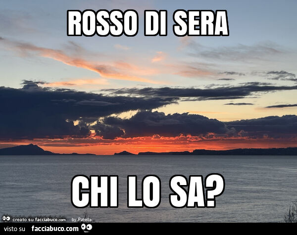 Rosso di sera