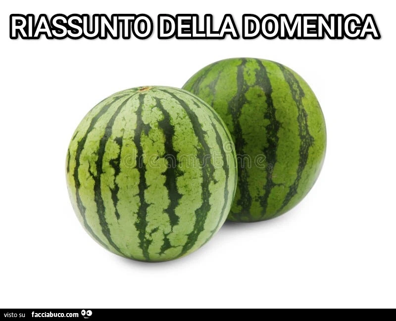 Riassunto della domenica