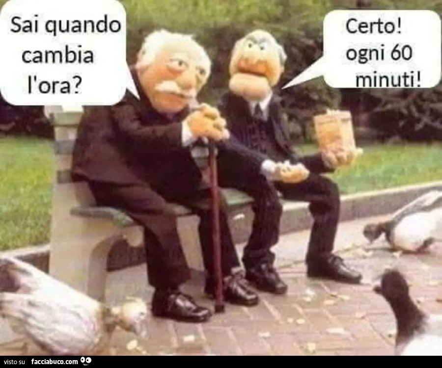 Sai quando cambia l'ora certo ogni 60 minuti