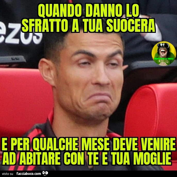 Quando danno lo sfratto a tua suocera e per qualche mese deve venire