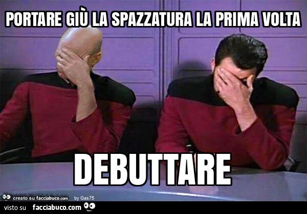 Portare giù la spazzatura la prima volta debuttare